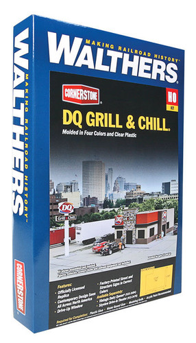 Walthers Cornerstone 933-3485 DQ Grill & Chill HO Scale Building Model Train Kit