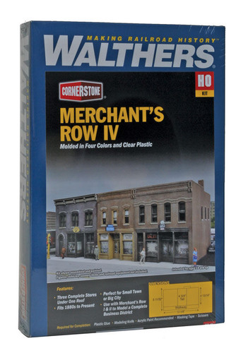 Walthers Cornerstone 933-4040 Merchant's Row IV HO Scale Building Model Train Kit