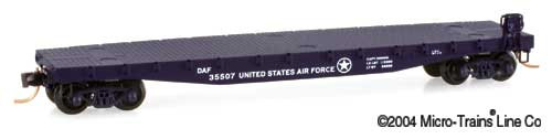 Microtrains N Scale US Air Force 50' Flat Car Fishbelly Side 45190