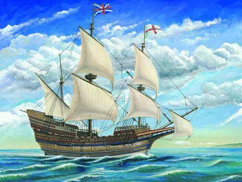 Trumpeter #1201 Mayflower Sailing Ship 1:60 Scale Model Kit