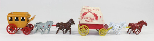 Modern Toys Wild West Wagon Stagecoach And Conestoga Wagons Vintage Figures