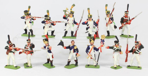 B.Mino Napoleonic Infantry In Action Vintage Historical Figures