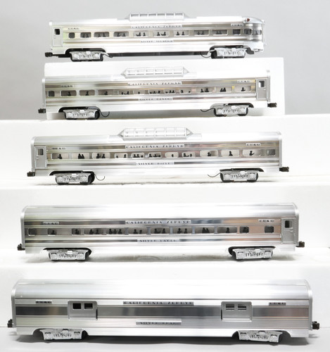 MTH Trains 20-6505O Scale Premier 5-Car 70' Aluminum Passenger Set - Plated