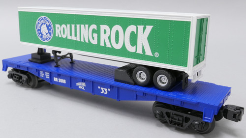 MTH Electric Trains 30-76277 Flat Car w/ Trailer Rolling Rock 2008