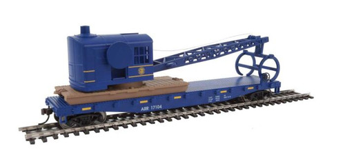 Walthers Trainline 931-1780 Alaska Railroad HO Scale Ready To Run Flatcar with Logging Crane