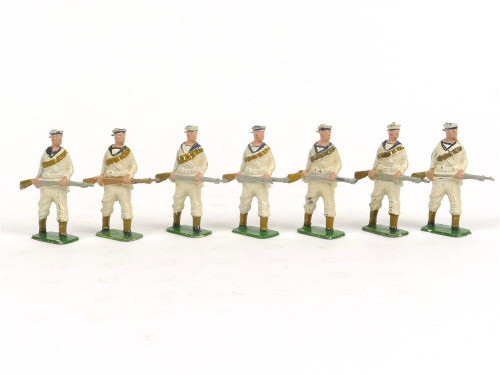 Johillco Navy Sailors Standing With Rifle 7 J55 British White Jackets