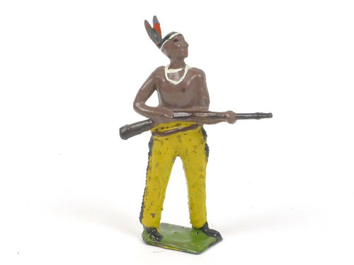 W Britain Toy Soldiers North American Indian On Foot With Rifle Standing Guard B