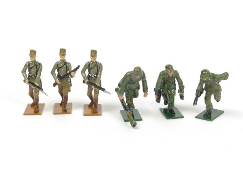 Fusilier Miniatures World War II German Infantry Toy Soldiers 6 Pieces