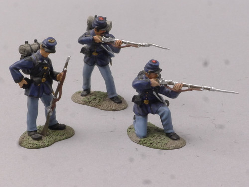 Conte Collectibles Yanks & Rebs Historical Figures 57100 ACW Union Infantry Firing Line Set 1