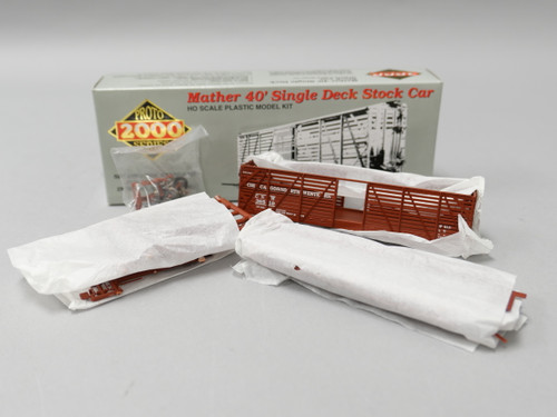 Proto 2000 HO Life Like CNW Mather 40' Single Deck Stock Car #21201 Kit