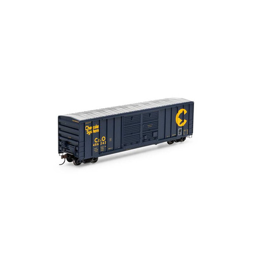 Athearn 15878 HO 50' FMC 5077 Double Door Box C&O #486242