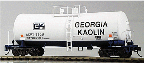 Walthers HO 16,000 Gallon Funnel-Flow Tank Car - Single Car - Assembled -- Georgia Kaolin