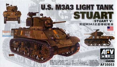 AFV35053 AFV Club M3A3 Stuart Light Tank 1/35 Scale Model Kit