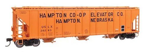 Walthers Proto 920-106195 55' Evans 4780 Covered Hopper RTR Hampton Co-op USLX #26263
