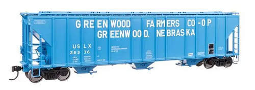 Walthers Proto 920-106191 55' Evans 4780 Covered Hopper RTR Greenwood USLX #26336