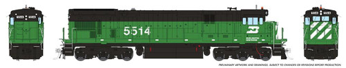 Rapido HO C30-7 (DC/Silent): Burlington Northern - Early Scheme: #5514