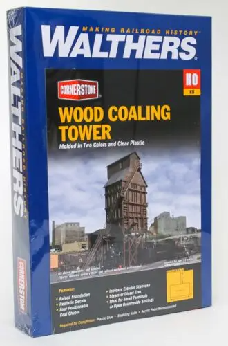 Walthers Cornerstone 933-2901 Wood Coaling Tower HO Scale Building Model Train Kit