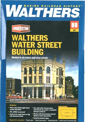 Walthers Cornerstone 933-4203 Water Street Building HO Scale Building Model Train Kit