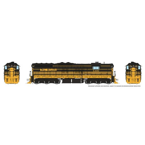 Rapido Trains 050605 HO EMD SD7 (DC/DCC/Sound) Rio Grande Bumble Bee #5300