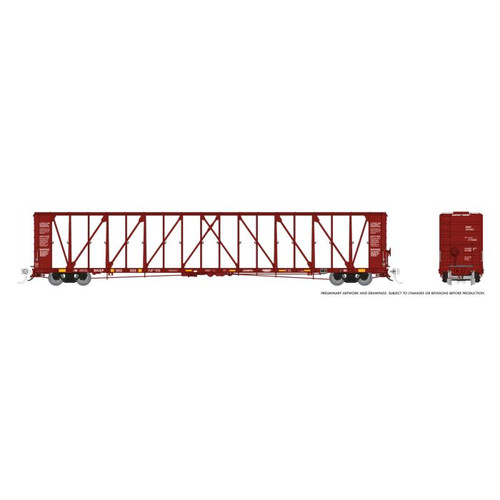 Rapido Trains 174009A HO NSC Centerbeam Flatcar BNSF Brown Single Car #2