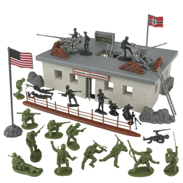 BMC 67009 WW2 Secret Stronghold 36pc Plastic Army Men German Bunker Playset