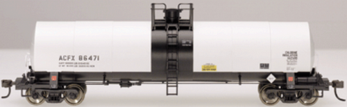 HO Atlas 1553-1 17,360 Gallon Tank CarACFX White/Black #86462