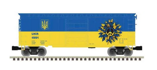 Atlas #3001249 O Premier 40' Box Car Ukraine Peace Relief #1991