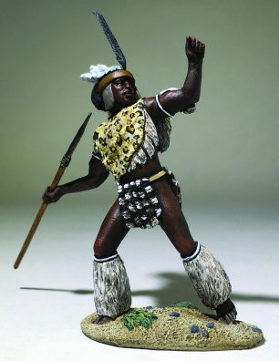 W. Britain Model Figures 20178 Zulu uThulwana Regiment Throwing Spear