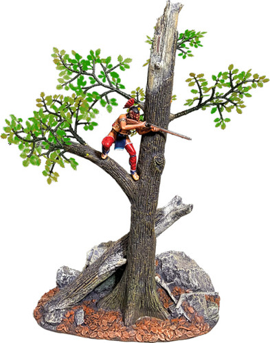 WBritain Toy Soldiers A Clear Shot 16063 Native Warrior Firing From Tree