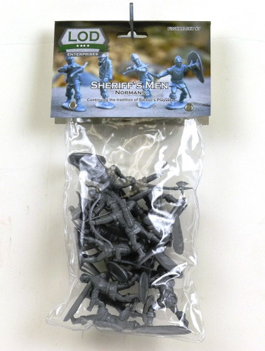 LOD Enterprises 60mm Plastic Collectible Toy Soldiers Sherrif's Men - The Normans Figure Set 7