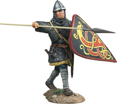 WBritain Toy Soldiers 62140 Edgard Saxon Defending with Spear and Kite Shield