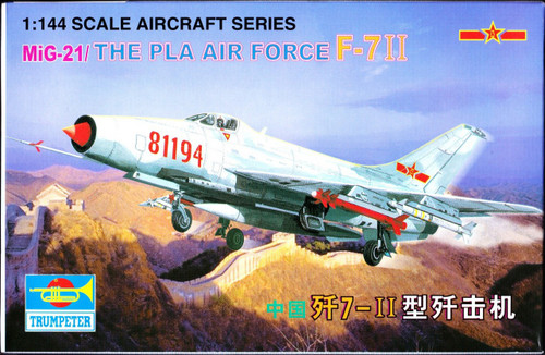 Trumpeter 01325 MiG-21 The Pla Air Force F-7II Plastic Model Airplane Kit 1/144