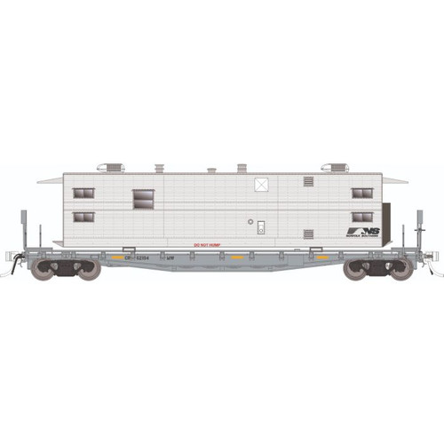 Rapido HO 138110A F30A 50' Flat Car w/Camp Van: NS MOW: Single Car #2