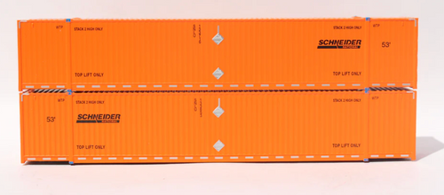 JTC Model Trains N SCHNEIDER SET #4 53' HIGH CUBE 8-55-8 corrugated containers