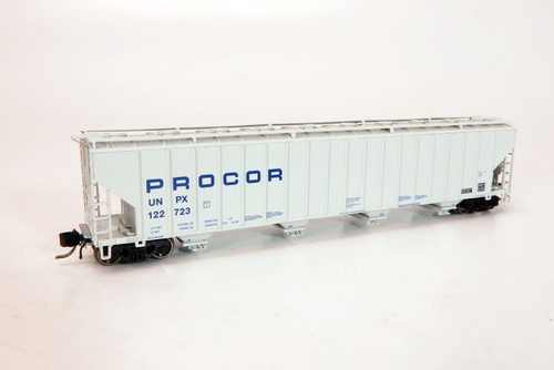 Rapido N Scale 560002A Procor 5820 Covered Hopper UNPX Procor Blue Solid