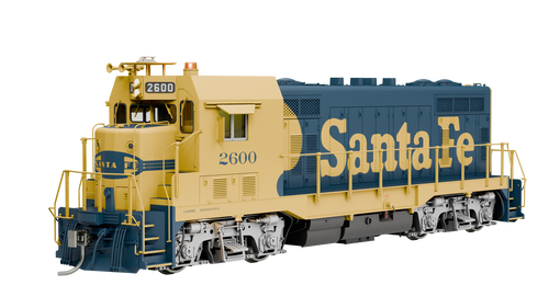 Rapido HO Locomotive 070108 ATSF CF7 w/Square Cab DC/Silent AT&SF Yellow Warbonnet #2600
