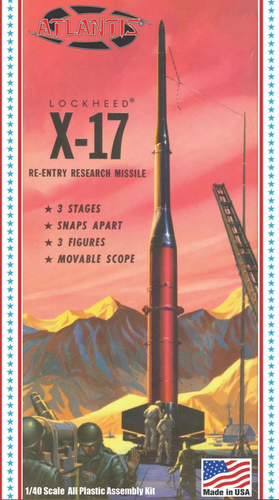 Atlantis Models #1810 1/40 X-17 Re-Entry Research Missile Lockheed USAF