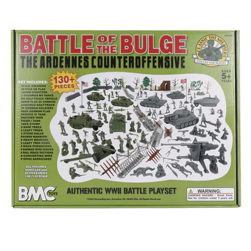 BMC 67375 CTS WW2 Battle of the Bulge - Plastic Army Men 130pc Soldier Figure Playset