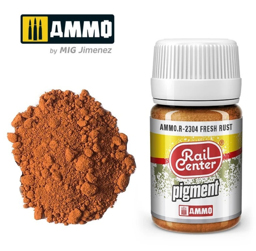 AMMO by Mig Rail Center Pigment R-2304 Fresh Rust 35 ML