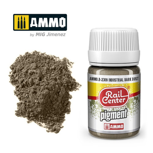 AMMO by Mig Rail Center Pigment R-2309 Industrial Dark Dust 35 ML