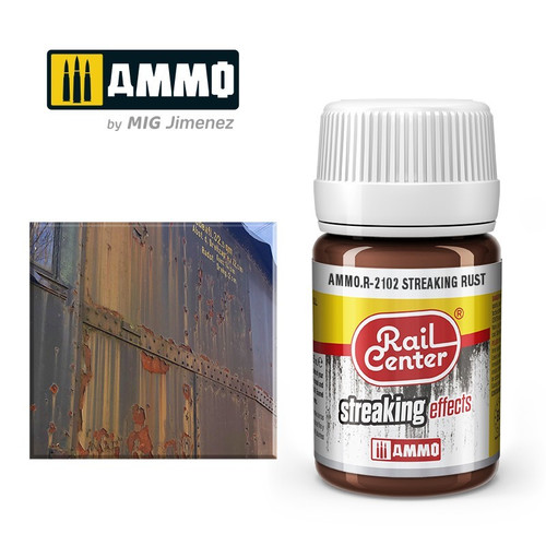 AMMO by Mig Rail Center Streaking Effects R-2102 Streaking Rust 35 ML