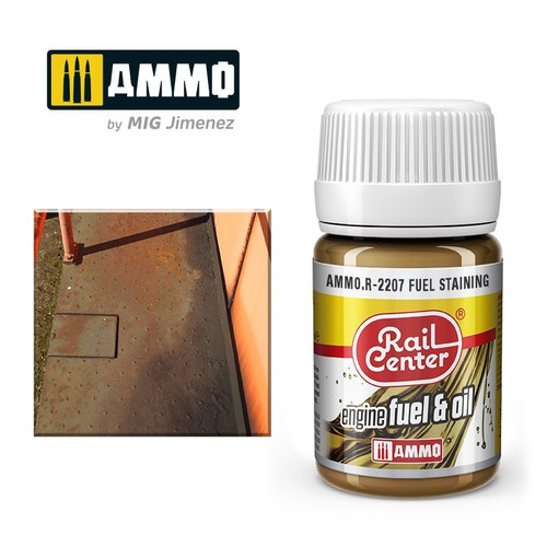 AMMO by Mig Rail Center Engine Fuel & Oil R-2207 Fuel Staining 35 ML