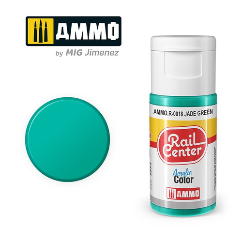 AMMO by Mig Rail Center Acrylic Color R-0018 Jade Green 15ML
