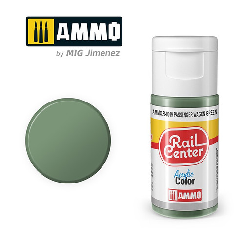 AMMO by Mig Rail Center Acrylic Color R-0019 Passenger Wagon Green 15ML