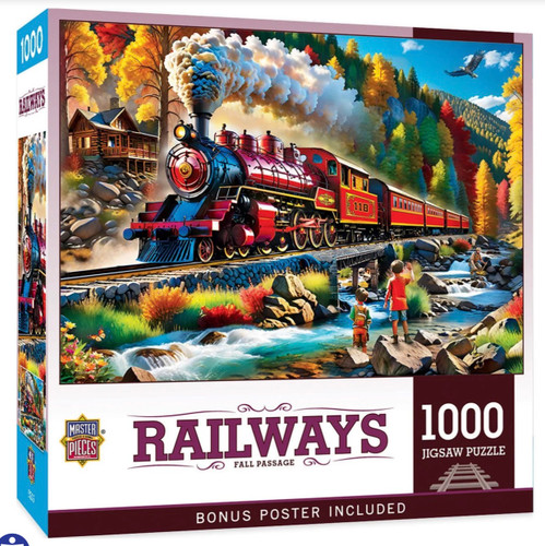 MasterPieces Railways "Fall Passage" 1000 Piece Jigsaw Puzzle