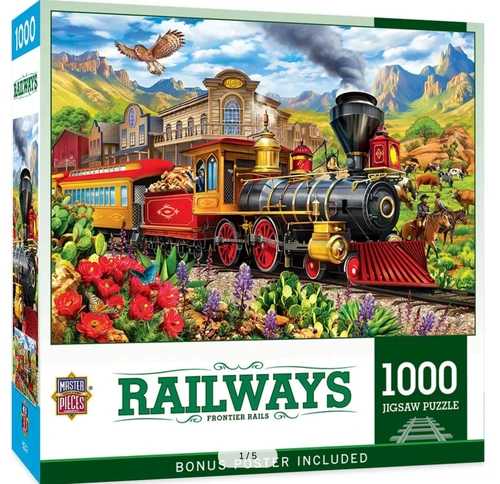 MasterPieces Railways "Frontier Rails" 1000 Piece Jigsaw Puzzle
