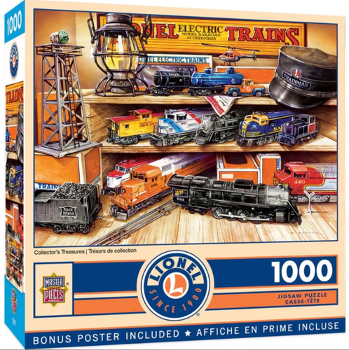 MasterPieces Lionel Trains "Collectors Treasures" 1000 Piece Jigsaw Puzzle