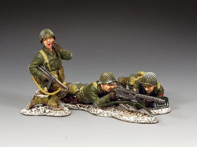 King & Country Soldiers BBA089 WWII Battle Of The Bulge Winter Machine Gun Group
