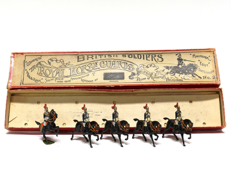 W Britain Royal Horse Guards Set 2 (The Blues) Mounted British Soldiers