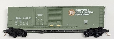 Microtrains N Scale British Columbia Railway 50' Standard Box Car 76050